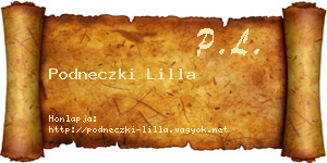 Podneczki Lilla névjegykártya